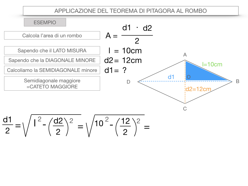 20. APPLICAZIONE DEL TEOREMA DI PITAGORA AL ROMBO_SIMULAZIONE.071
